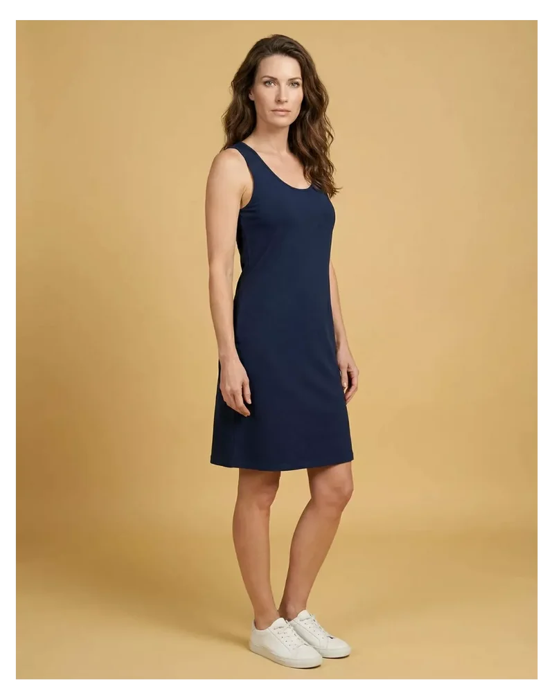 Robe sans manche bleu marine