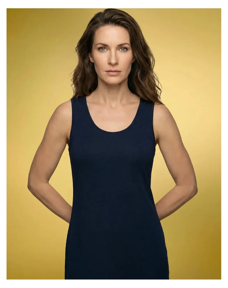 Robe sans manche bleu marine