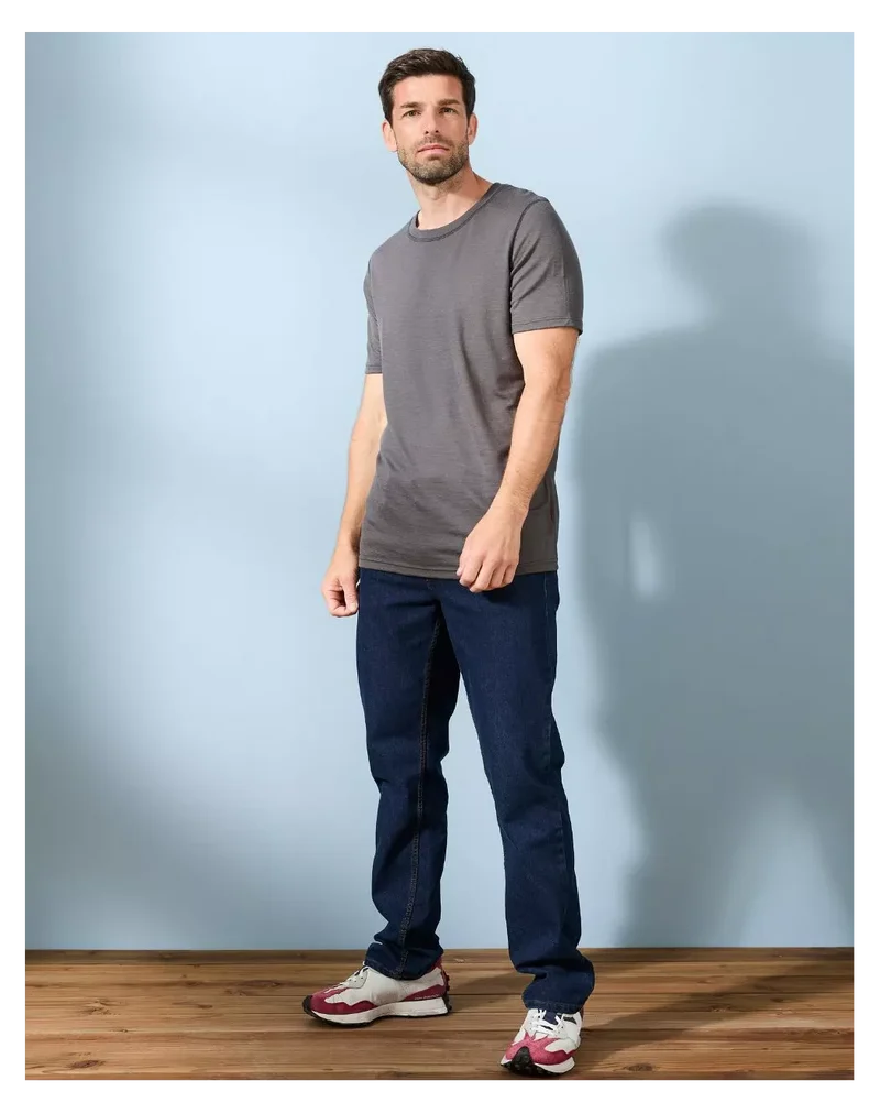 T-shirt laine mérinos Homme Gris