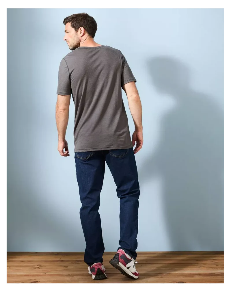 T-shirt laine mérinos Homme Gris