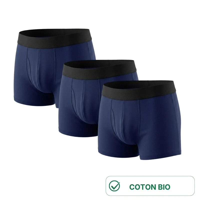 Pack de 3 BOXERS MARINE en coton
