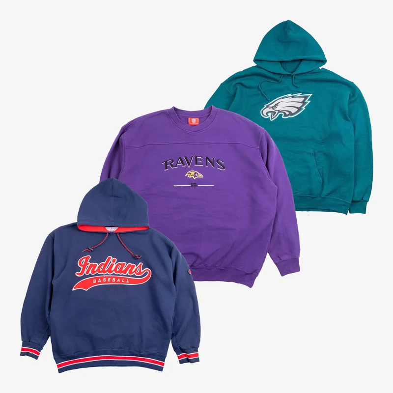 Box de 20 Sweat-shirts Université & Pro Sport US