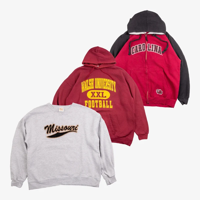 Box de 20 Sweat-shirts Université & Pro Sport US