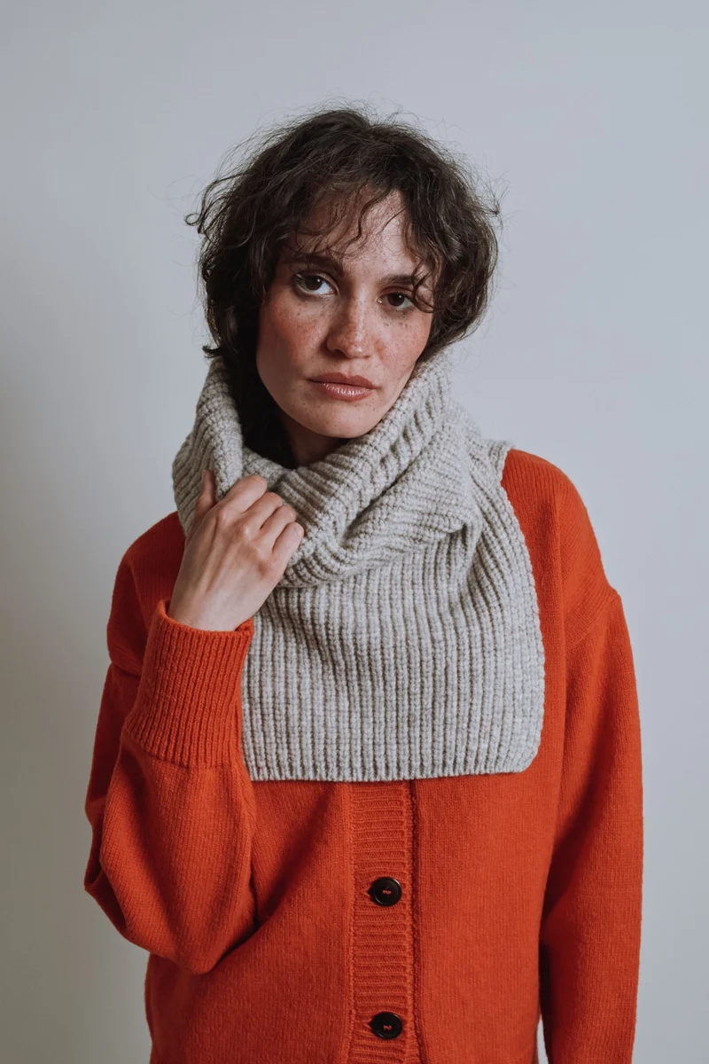 MARCELINA Hood in Merino Wool - Beige