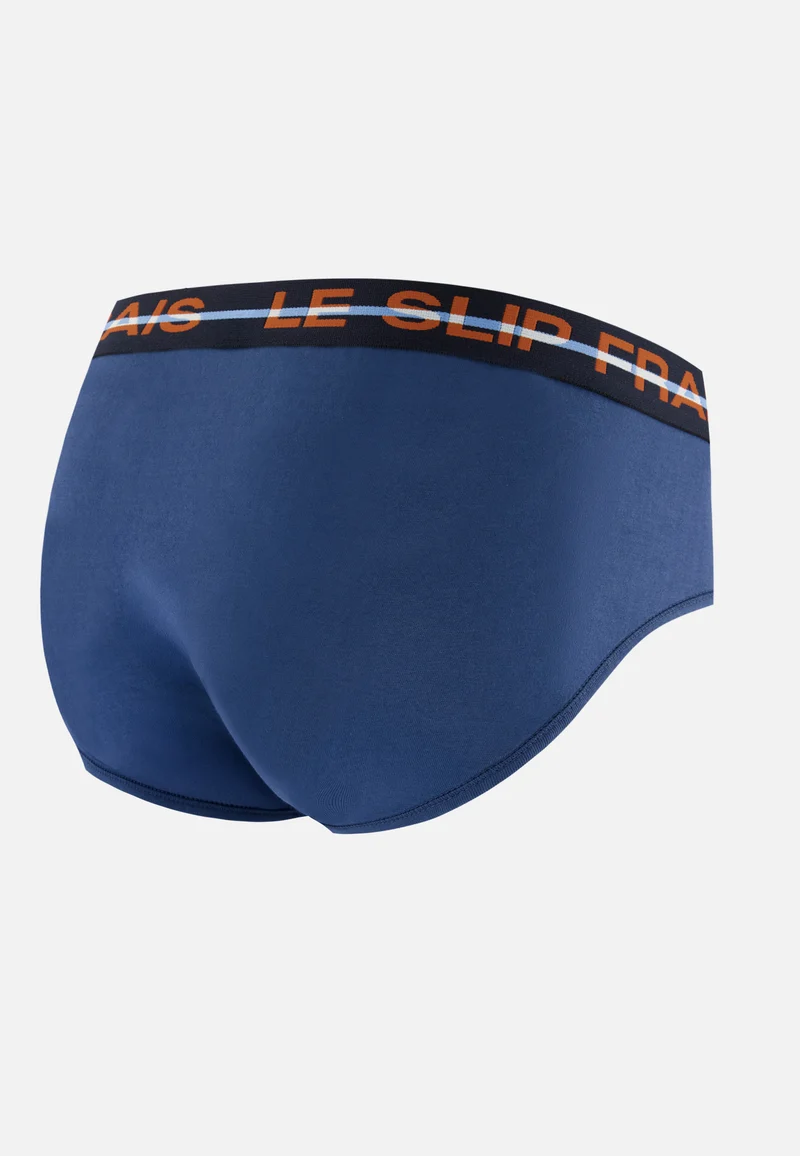 Slip bleu en coton - Intrépide Bleu Acier