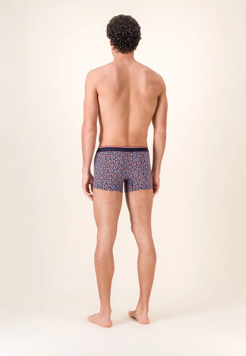 Boxer rose en coton - Marius Rose Rouge Brique
