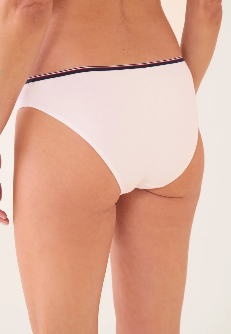 Ensemble culotte soutien-gorge triangle en coton - Ensemble Séduisante Lucette Blanc