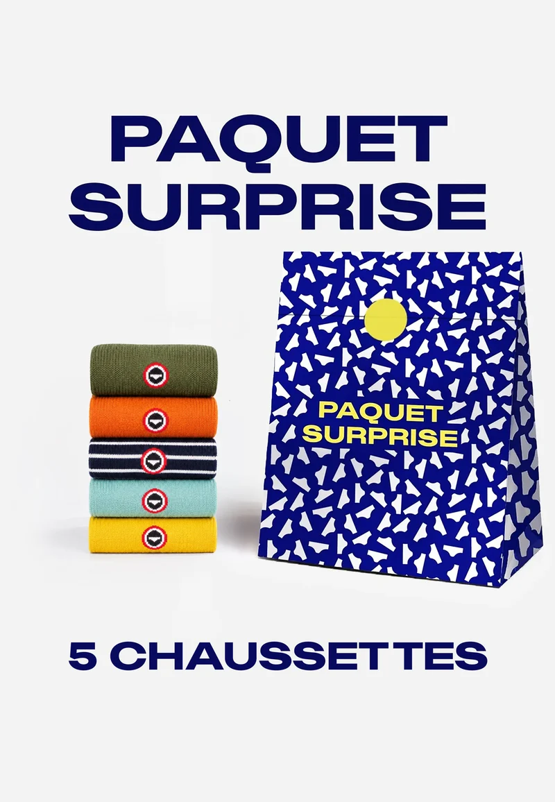 Lot de 5 paires de chaussettes surprise ! - Coloris surprise