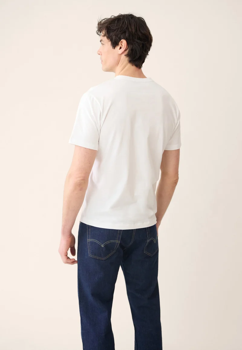 Lot de 3 T-shirts manches courtes en coton - T-Shirts Manches Courtes Formidable Blanc Bleu Ciel Chiné Marine