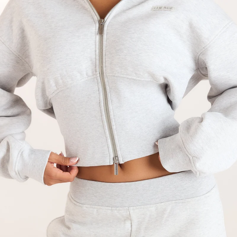 Sweat à Capuche Ajusté - Gris