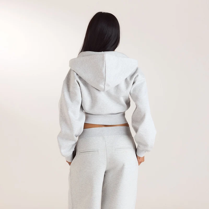 Sweat à Capuche Ajusté - Gris