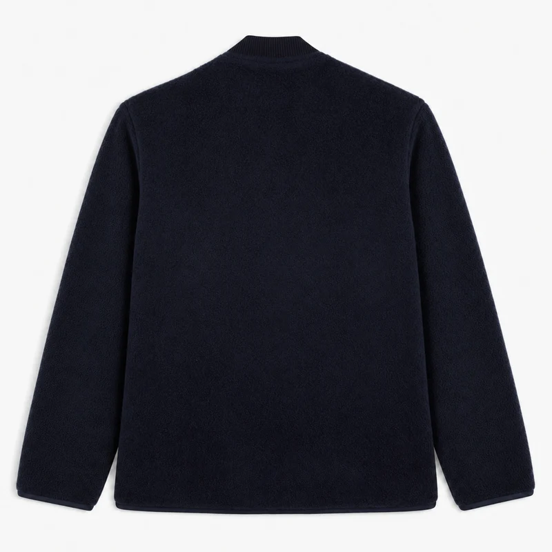 Blouson polaire moutonné bleu marine foncé Marcel