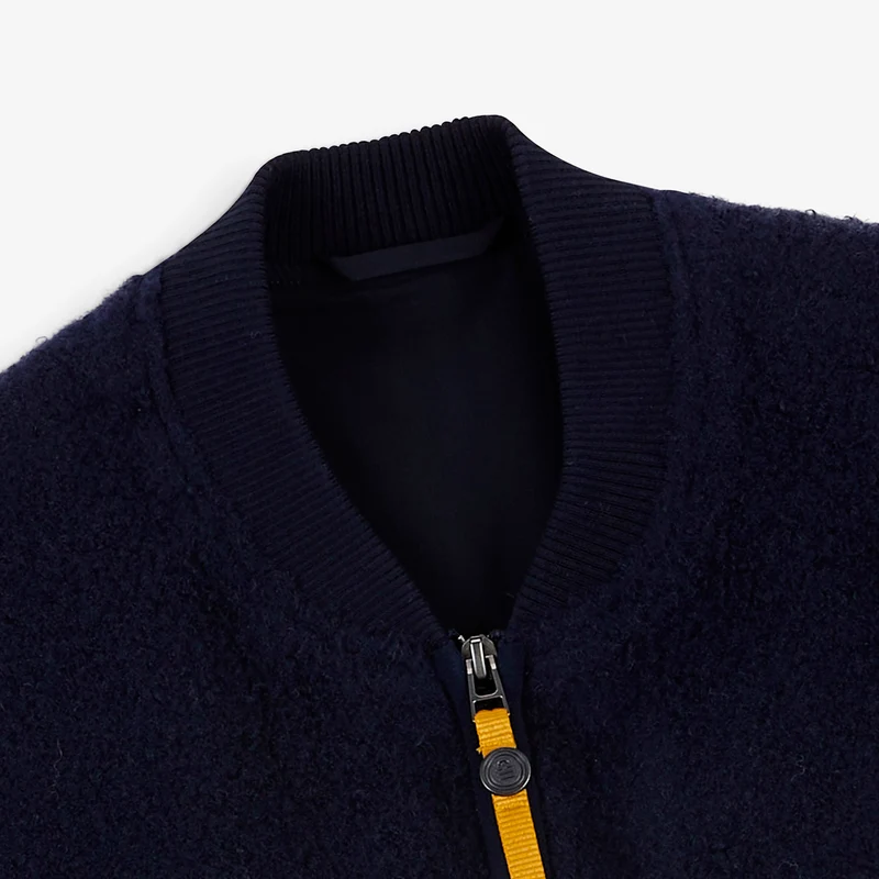 Blouson polaire moutonné bleu marine foncé Marcel