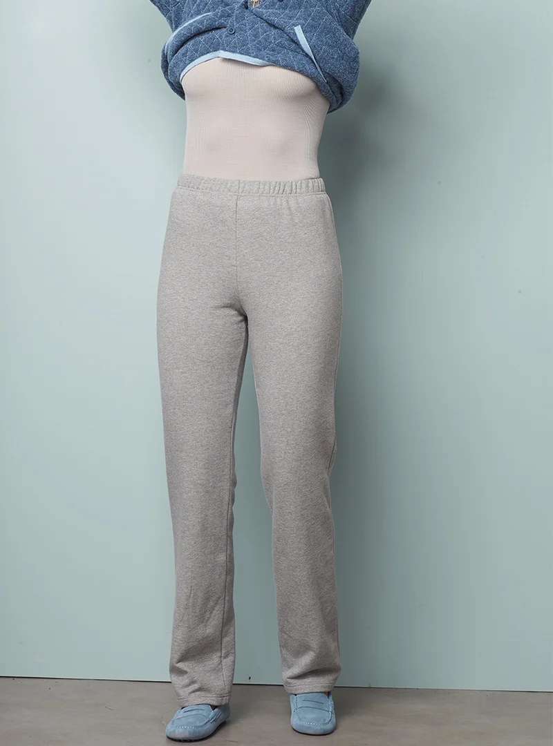 Pantalon de jogging femme en coton gris