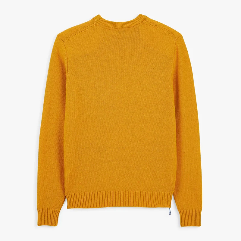 Pull col rond laine lambswool jaune Madani SBPLAY