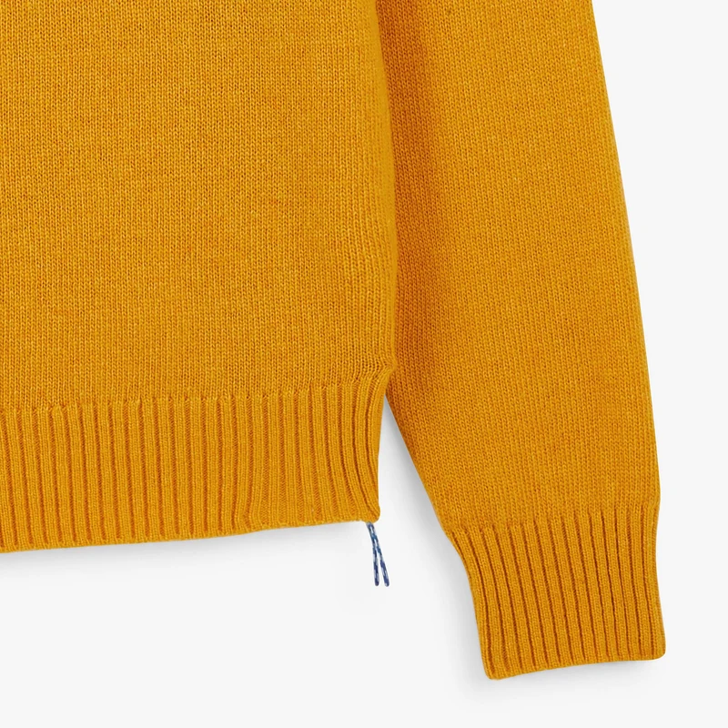 Pull col rond laine lambswool jaune Madani SBPLAY