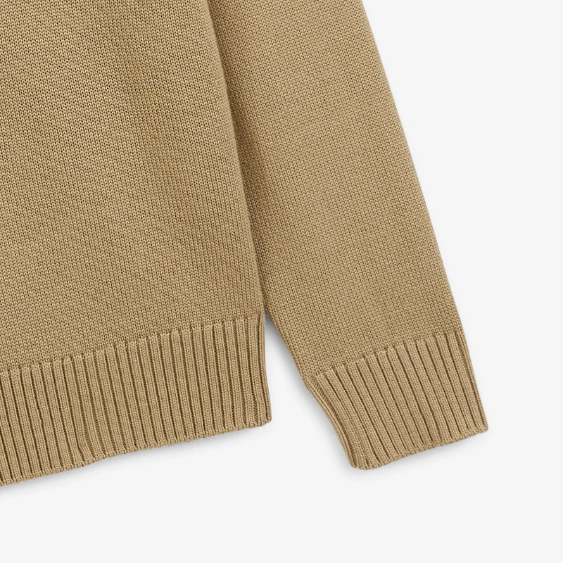 Pull jacquard laine col rond beige Mohan BLANCO BIARRITZ