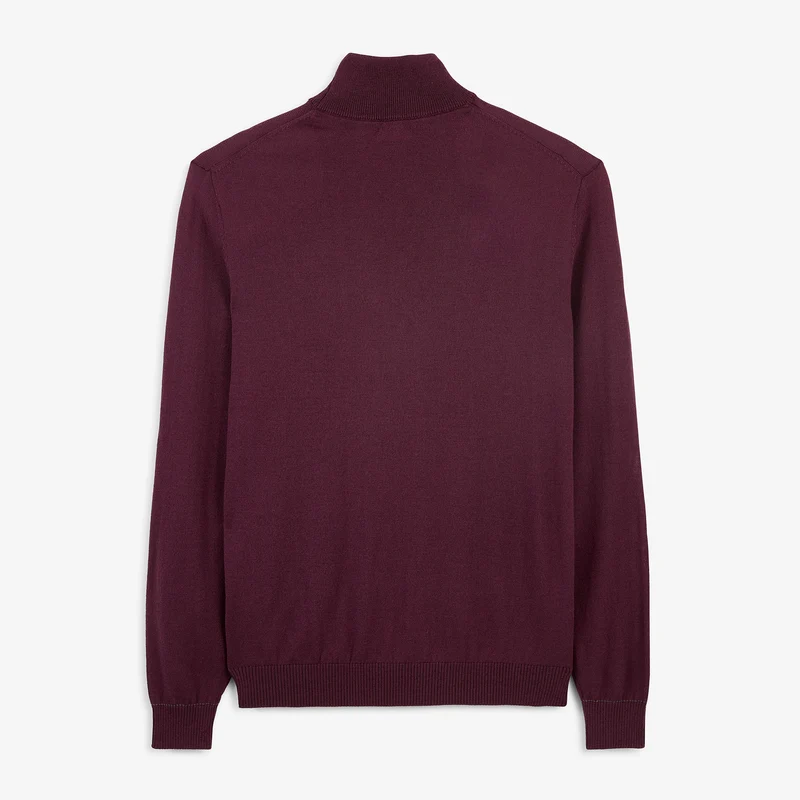 Pull laine col montant rouge Massia