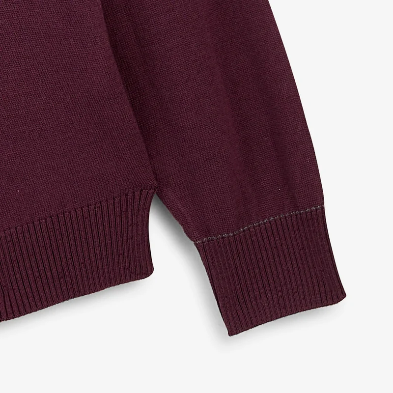 Pull laine col montant rouge Massia