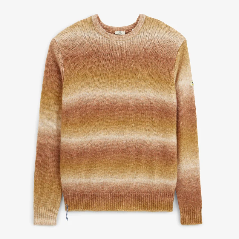 Pull dégradé col rond marron caramel Merlin SBPLAY