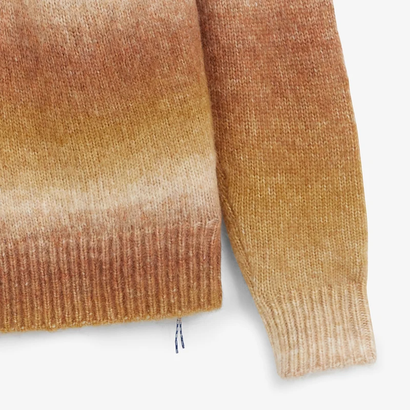 Pull dégradé col rond marron caramel Merlin SBPLAY