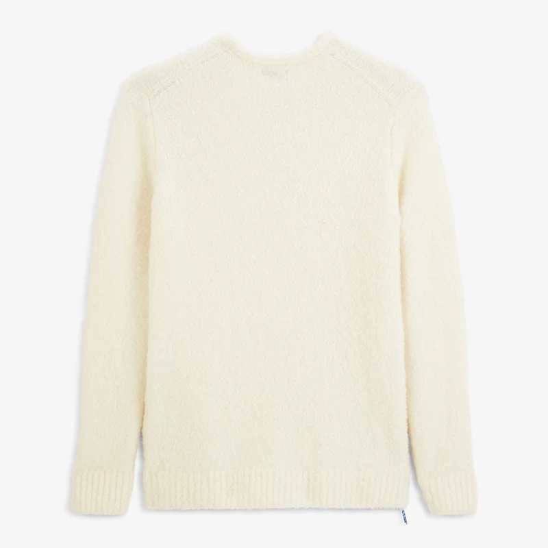 Pull laine bouclette col rond blanc ivoire Murray SBPLAY
