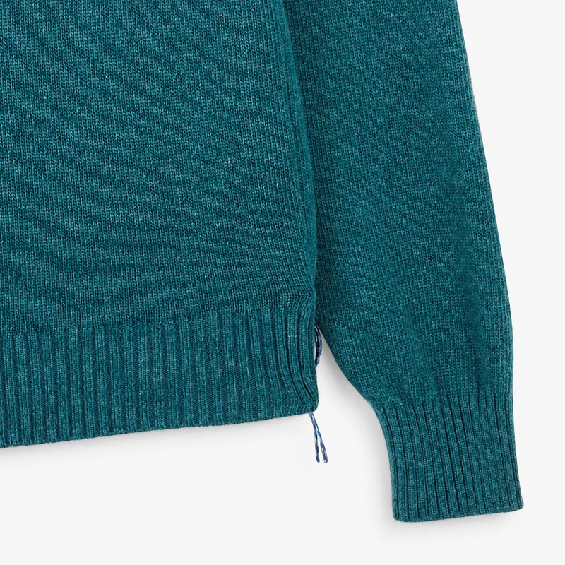 Pull col rond laine lambswool bleu canard Madani SBPLAY