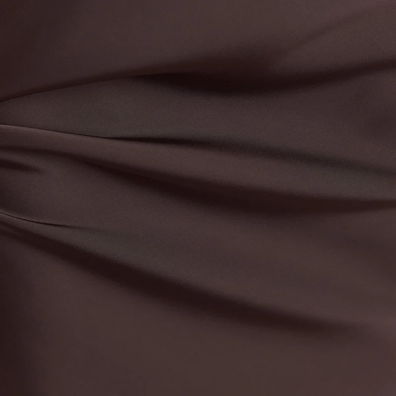 Jupe Maxi en Satin - Chocolat