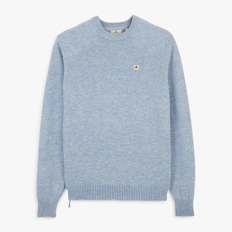 Pull col rond laine lambswool bleu ciel Madani SBPLAY