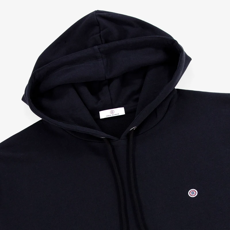 Sweat à capuche Singap en molleton gratté noir