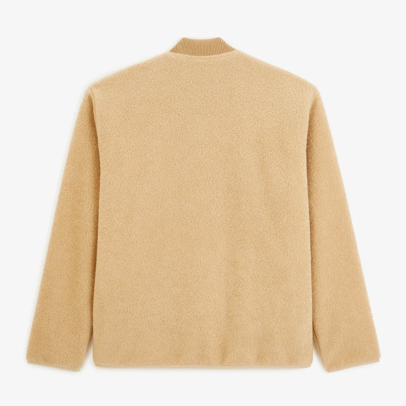 Blouson polaire moutonné beige sable Marcel