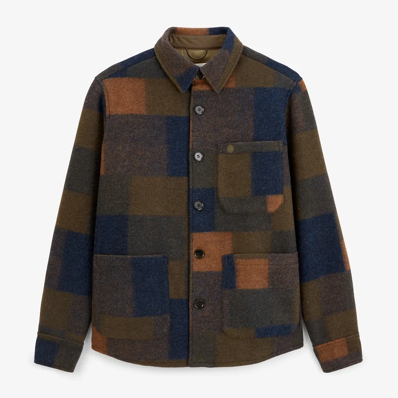 Veste Trap doublée à carreaux multicolore Patchwork