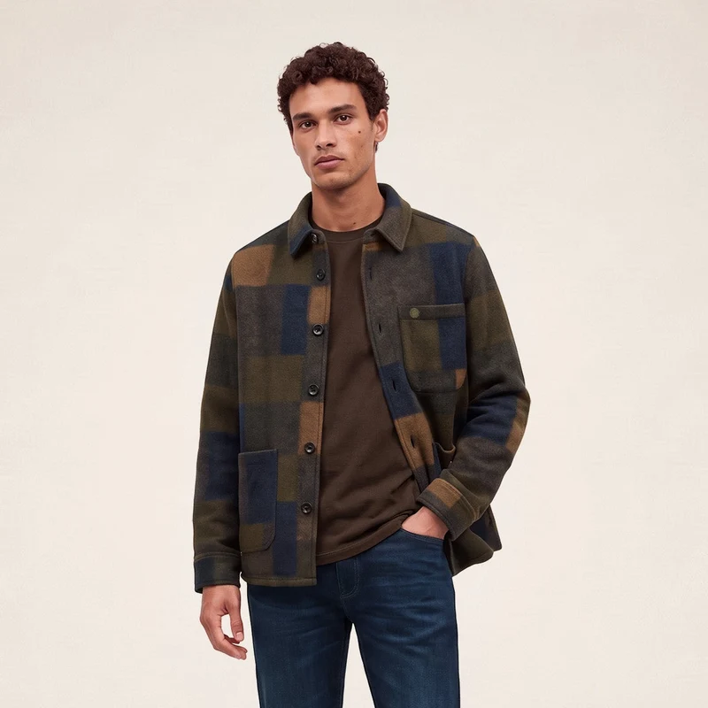 Veste Trap doublée à carreaux multicolore Patchwork