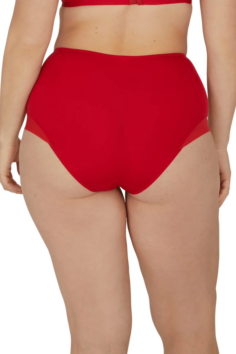 Shorty taille haute Tulle Design - Rouge ardent