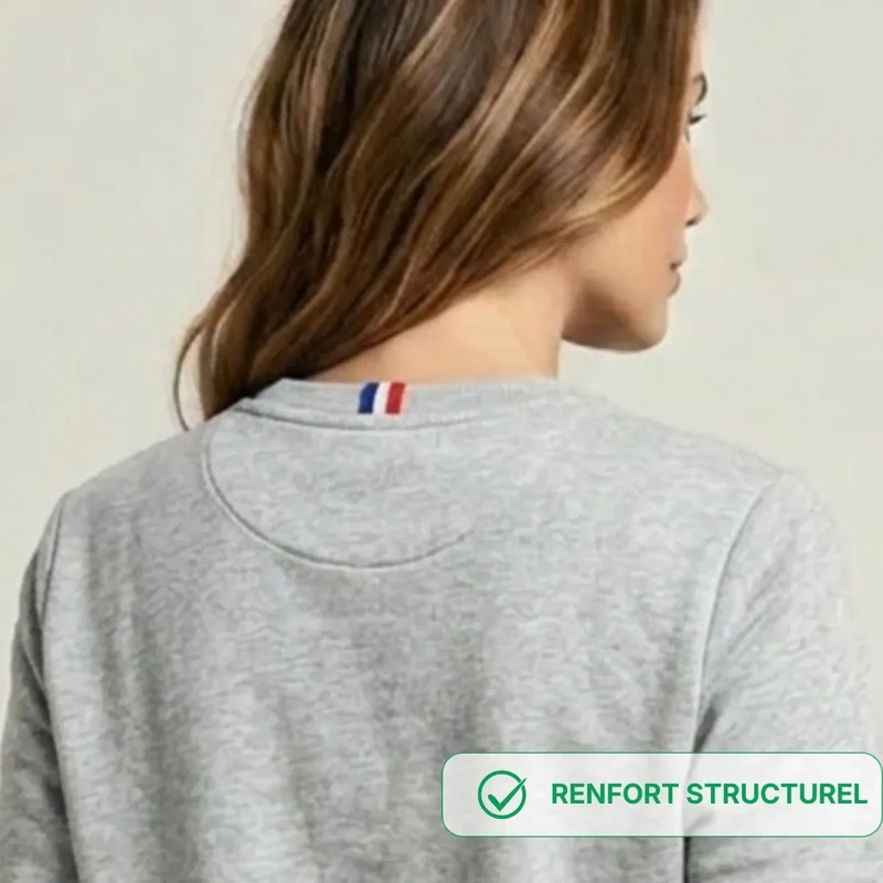 Sweat sans capuche gris femme
