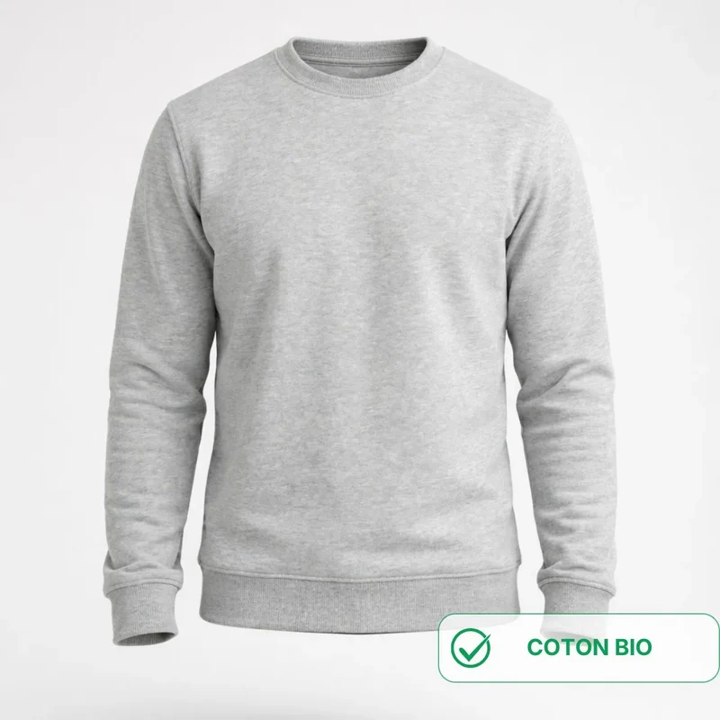 Sweat sans capuche gris femme