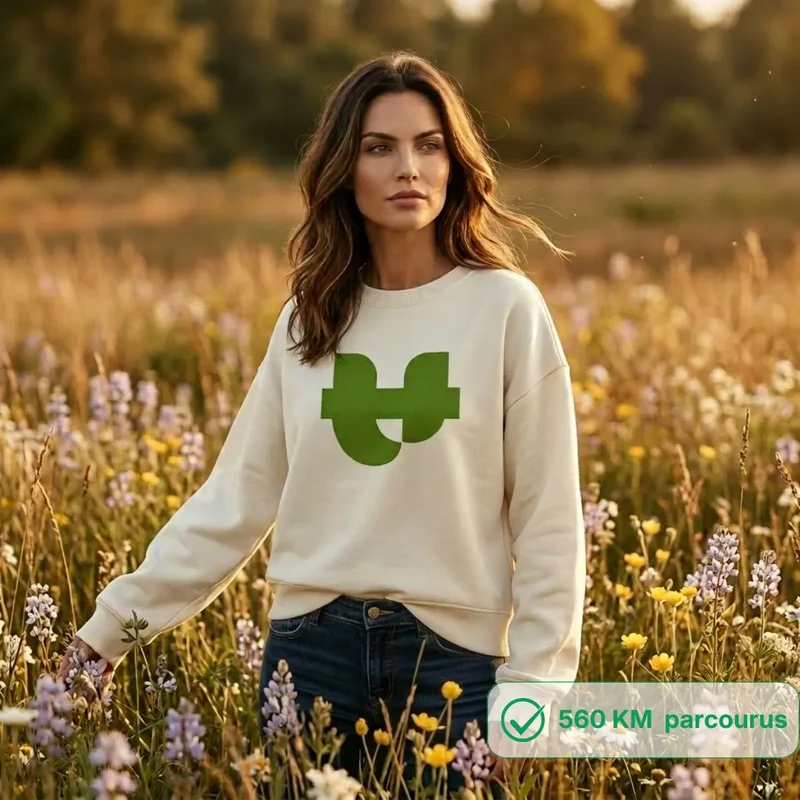 Sweat écru femme GRIFFE VERT