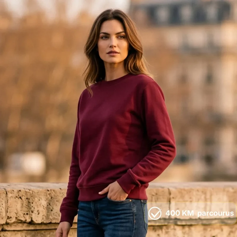 sweat femme bordeaux | Col rond