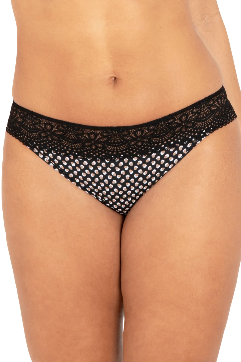 Slip brésilien dentelle et microfibre L'irrésistible - Bulles