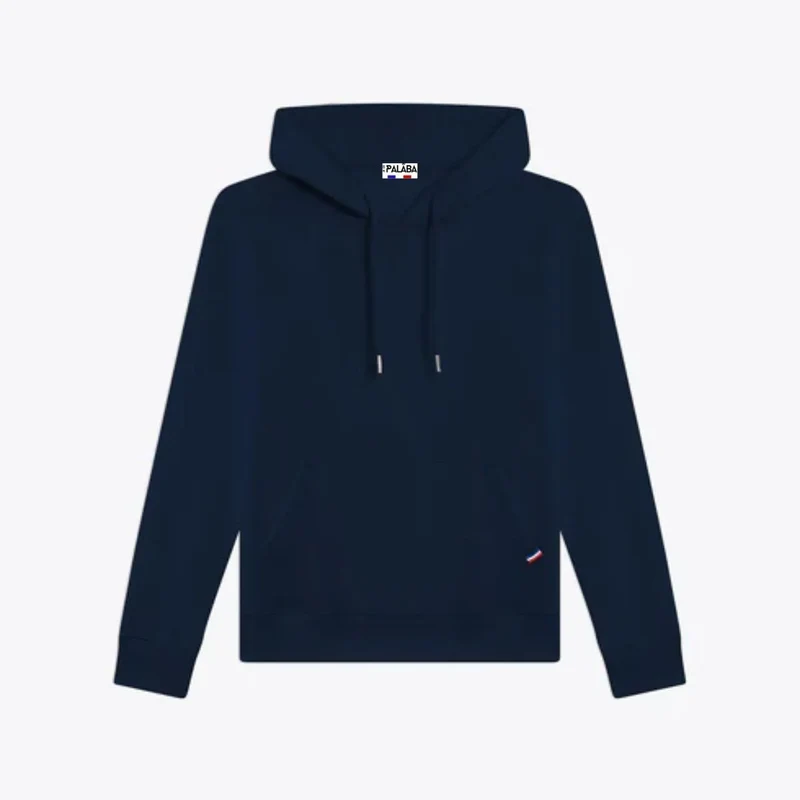 Sweat marine capuche coton bio