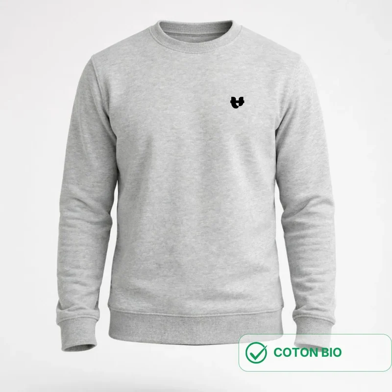 Sweat coton bio homme imprimé COEUR