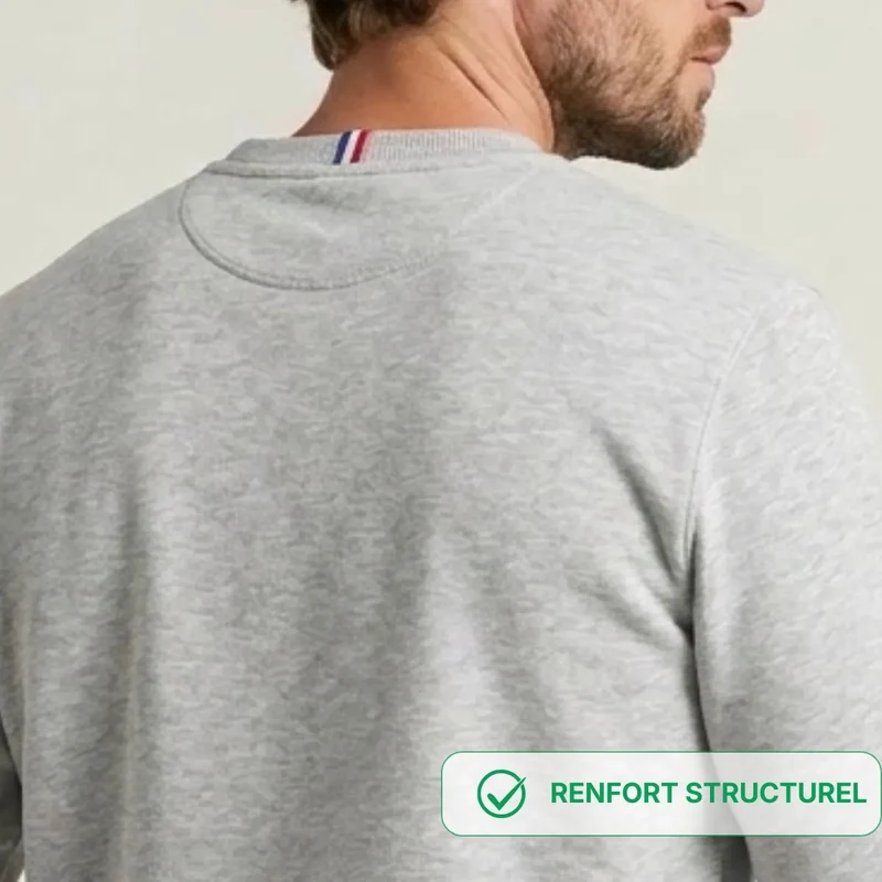 Sweat coton bio homme imprimé COEUR