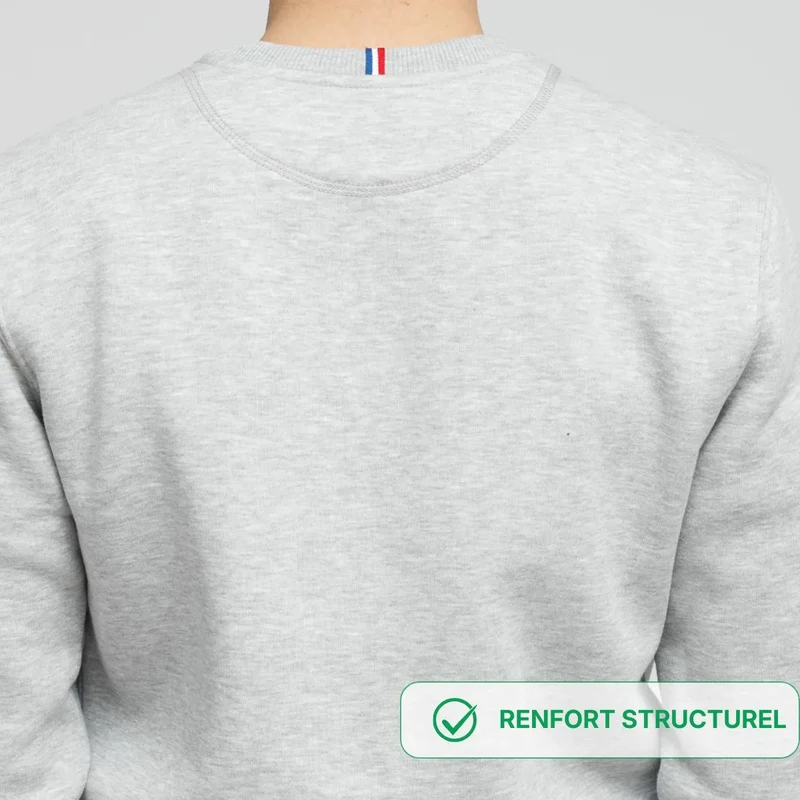 Sweat à col rond gris imprimé COEUR