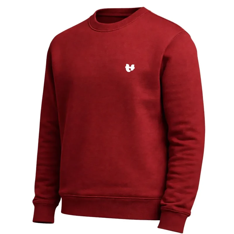 Sweat homme col rond Bordeaux