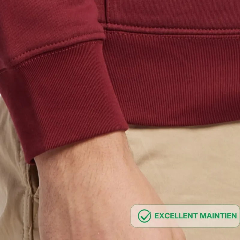 Sweat sans capuche Bordeaux Homme | Col rond