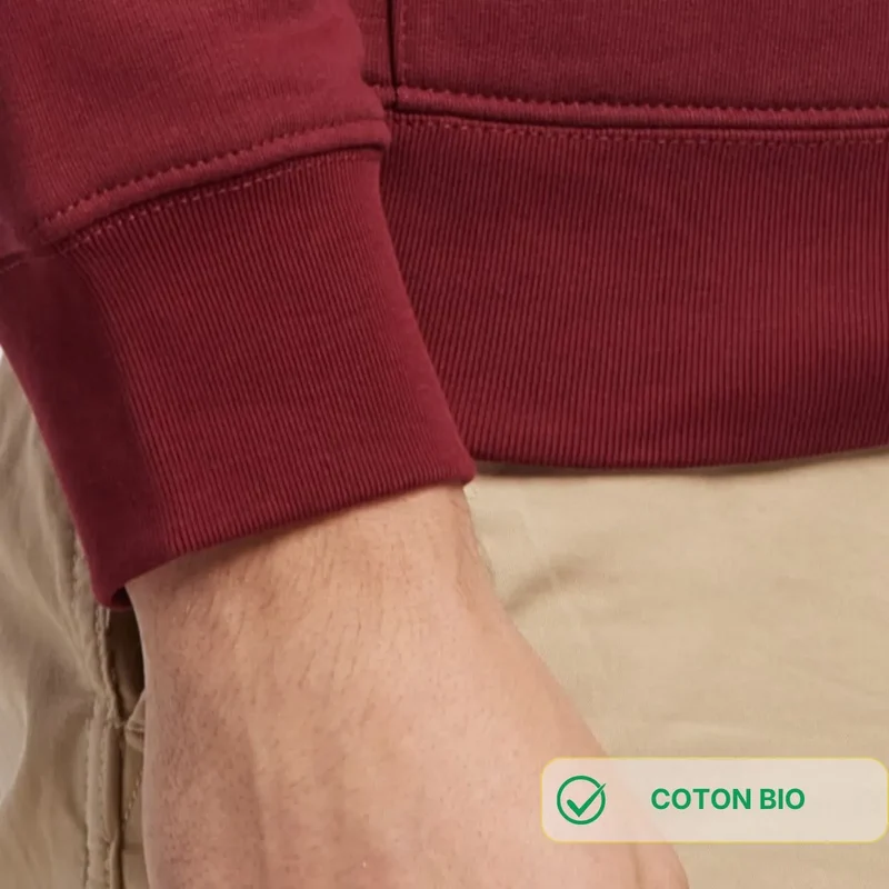 Hoodie bordeaux homme | Coton bio