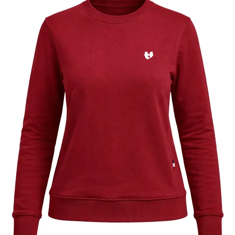 Sweat femme bordeaux à col