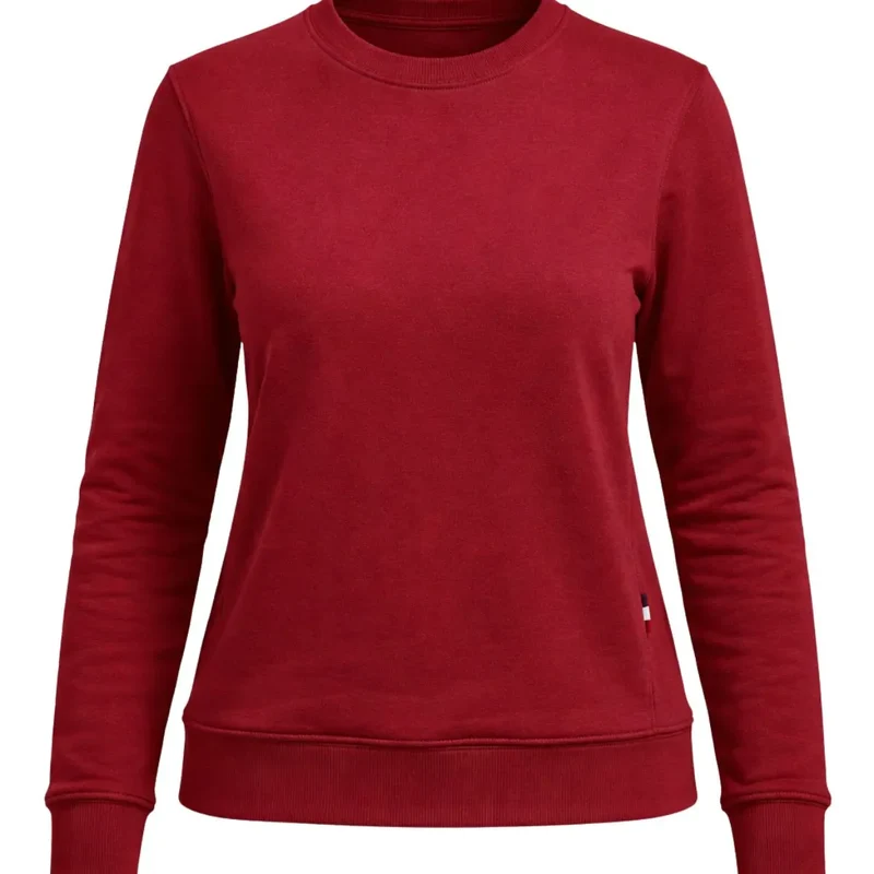 Sweat femme bordeaux coton bio | Col rond