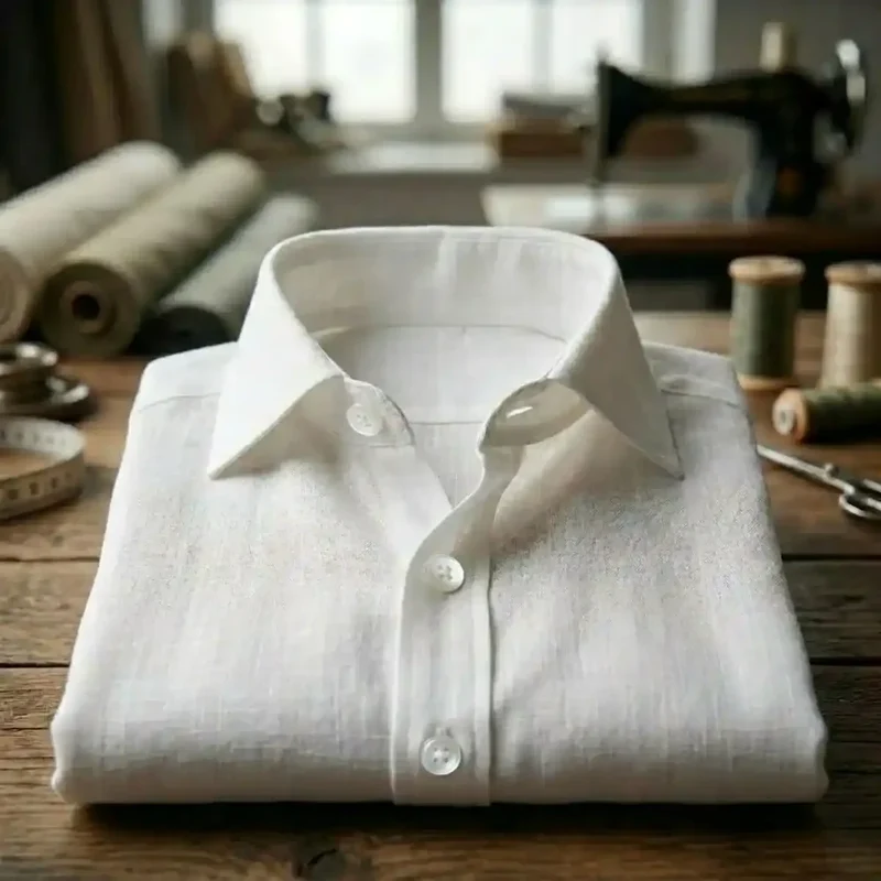 Chemise en lin blanc homme | Intemporelle