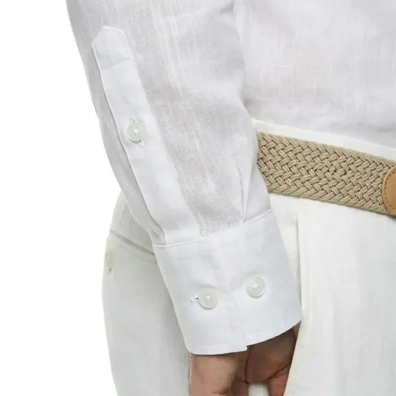 Chemise en lin blanc homme | Intemporelle